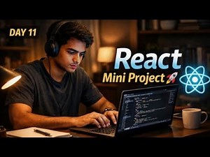 Day 11 Study Vlog 🌙 Building React Mini Project 🚀 #CodingVlog #StudyVlog #reactjs