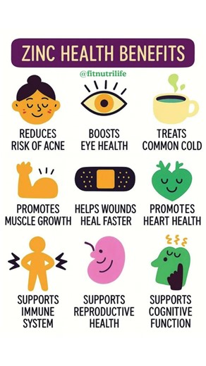 ⭐ Top 10 Science-Backed Health Benefits of Zinc | Why Your Body Needs It Daily #healthylifestyle