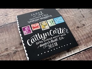 Envelope Addressing - Brush Lettering & Calligraphy with Gouache