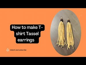 Crafty vision live (How To Make Tassel earrings using a T-shirt ￼