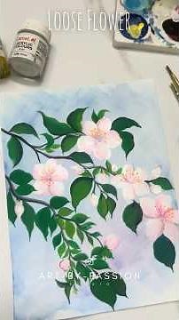 Spring Blossom Painting | Satisfying Floral Art Tutorial 🌿✨