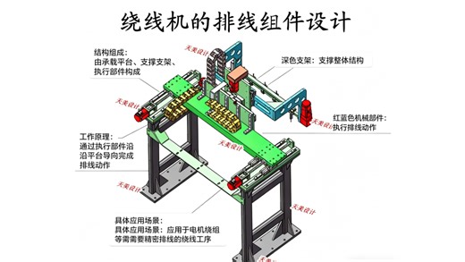 ZT797-绕线机的排线组件设计【solidworks2018设计】，模型带设计参数，包含solidworks装配体、零件图三维模型，附stp格式。