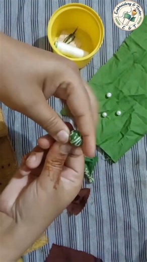 Beautiful DIY Potli Buttons | Embroidery & Tastes