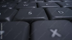 Extreme close up of computer keyboard macro slider