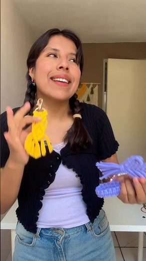 This yarn is best for making macrame keychains #macrametutorial #macrame #handmade