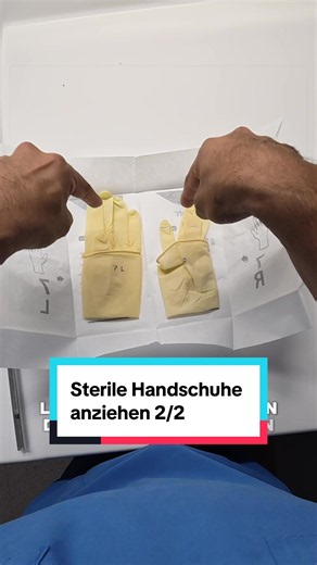 Sterile Handschuhe anziehen – Schritt für Schritt Anleitung (2/2)