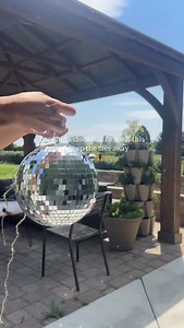 Summer hack ☀️🪩 10x better than the ole ziploc bag with water and penny’s trick to keep flies away. 📩Send this to a friend with a fly problem and follow for more low-tox hacks! #lowtoxlife #summerhack #momhack #disco #flyproblems #summervibes #lowtoxhome #flyfree #summertime | The Elmo’s World