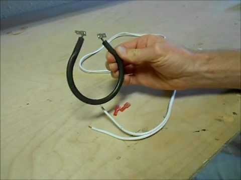 100 watt tube heating element wiring to a plug, heater electrical connection