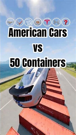 American Cars vs 50 Containers 😳