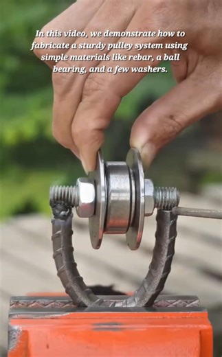 DIY Heavy Duty Pulley | Creative Welding Project Using Scrap Rebar and Bearings