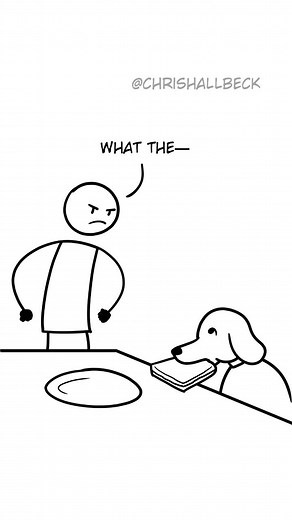 Bad dog. #funny #dogs #lunch | Chris Hallbeck