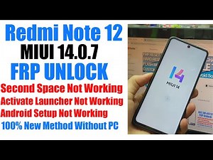 Redmi Note 12 MiUi 14 FRP Bypass/Unlock Without 2023 | Remove Google Account