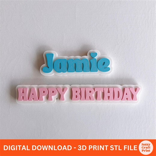 Custom Name Sign 3D Print File: Nursery, Wedding, Desk Decor (STL Digital Download) - Etsy
