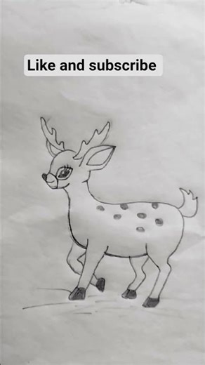deer drawing so easy// how to draw a deer 🦌// hiran ka drawing