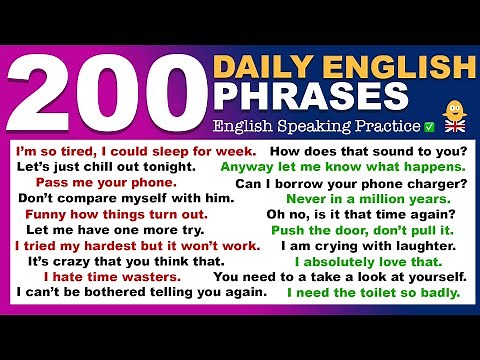 200 Daily English Phrases | Listen and Repeat | English Speaking Practice