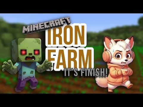 Minecraft Survival – Bringing a Zombie to the Iron Farm & Completing the Build