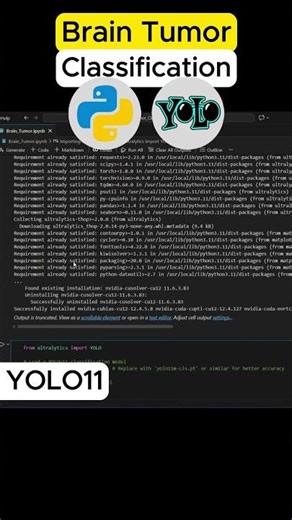 Brain Tumor Classification using YOLOv11 🧠 #computervision #automobile #deeplearning #programming