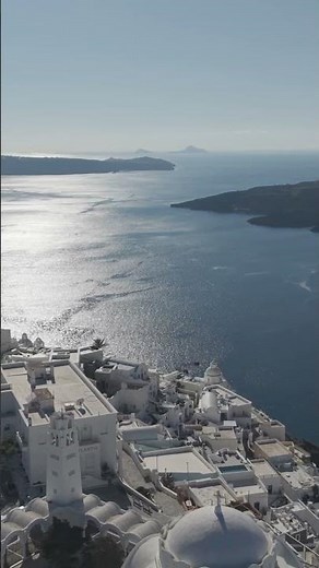 Beautiful Fira from Above | Τα πανέμορφα Φηρά (Santorini Drone)