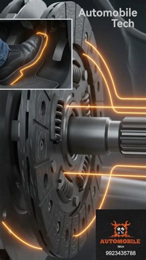 How work clutch #automobile #mechanic #clutch #animation #shorts #ai