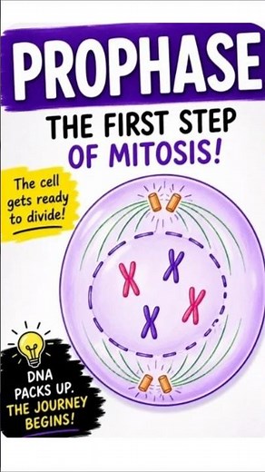 Prophase: The First Step of Mitosis!Watch how DNA packs into chromosomes ! #biology #mitosis
