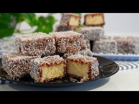 How to Make the Perfect Lamington (Čupavci 🇧🇦)👌😍 Sponge cake coated with chocolate and coconut