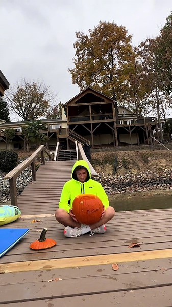Pumpkin Trickshot Fails: Bloopers by the Lake!