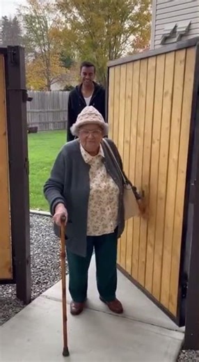 Granny vs Self Closing Gate Funny Fail Loop #shorts #funny #fail #viral #comedy #reels