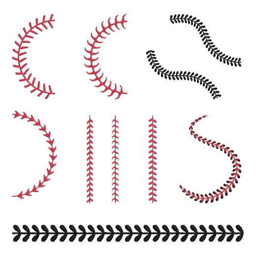 Baseball Stitch Sport Embroidery Design, Sports Seam Baseball Machine Embroidery File, 9 Design, 7 Size, Instant Download - Etsy