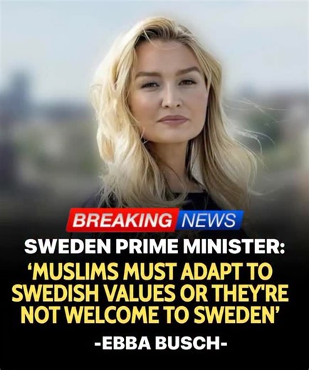 Kish18 on Instagram: "🔥 Swedish Deputy Prime Minister Ebba Busch has stated that Islam must adapt to Swedish values if it is to be welcome in the country—sparking intense national and international debate. Supporters argue the comment reflects a longstanding expectation that everyone living in Sweden should follow local laws, democratic principles, and social norms, framing the issue as one of shared civic values rather than religion. #ebbabusch #viralreels #explore #trending #explorepage"