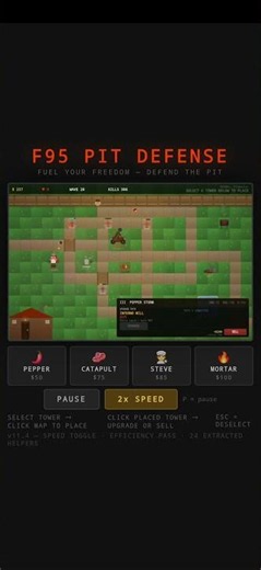 built my own BBQ tower defense game #bbq #gaming #food #diy #games #slot #poker #puzzle