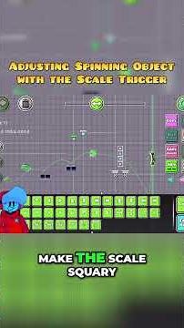 GD Tutorial - Adjusting Spinning Object with the Scale Trigger #geometrydash #gaming #gd #animation
