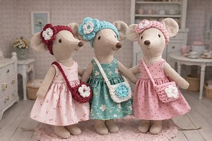 Maileg Mouse Clothes Outfit Dress Headband Crochet Bag Miniature – Accessories Maileg Mouse Little Sister Big Sister Mom Mouse Mice - Etsy