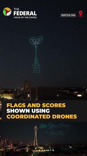 Seattle stuns fans with drone World Cup scoreboard | #shorts