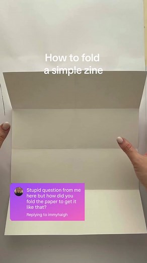 How to fold a zine. I use 12x18 mixed media paper here, but you can use any kind of rectangle paper. #zine #zinemaking #gelprint #monoprint