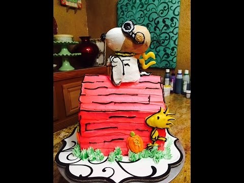 Snoopy Flying Ace Cake / Cake Decorating
