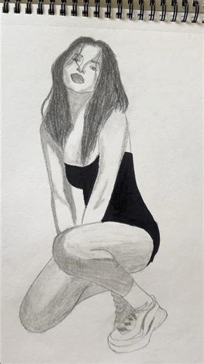 🖤 Stylish Girl Pencil Sketch | Attitude Girl Drawing | Full Shading Drawing