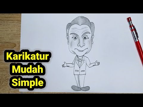 Membuat Gambar Karikatur Yang Mudah || Gambar Ilustrasi Karikatur