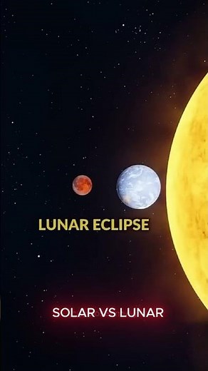 Solar vs Lunar Eclipse Explained with Animation 🌑☀️