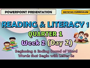 Reading & Literacy 1 Matatag Curriculum PowerPoint Presentation Quarter 1 Week 2 Day 2