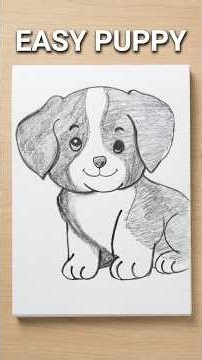 🌟 How to Draw a Cute puppy in 5 Minutes (Step by Step #easydrawing #art #drawing