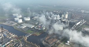Sugar beet processing factory facility, creation of sugar but also raw material for biobased materials and green energy.