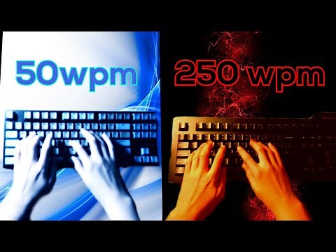 250wpm Typing VS 50wpm Typing HANDCAM!