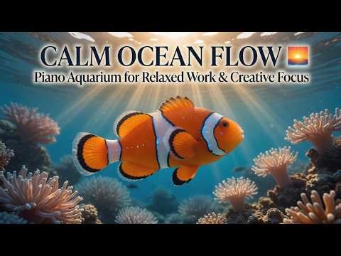 CALM OCEAN FLOW 🌅 Piano Aquarium for Relaxed Work & Creative Focus
