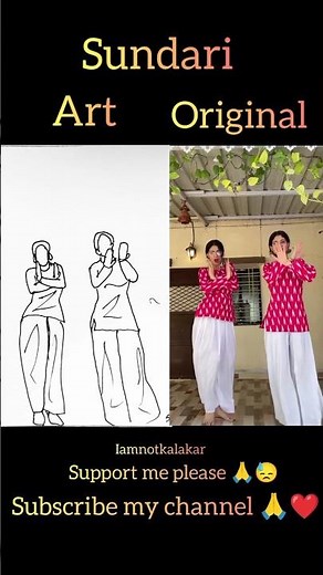 Sundari Flipbook vs Original dance#flipbook #art #dancecraze #ytshorts #trending #viraldance #dance