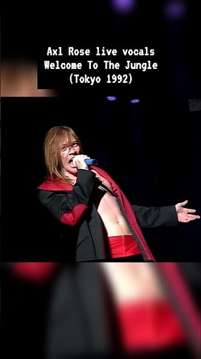 Axl Rose vocals on Welcome To The Jungle (Tokyo 1992) #gunsnroses #axlrose #slash #short #fyp #80s