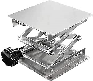 Stainless Steel Lab Jack Lift Stand Table Scissor Stand Platform (4" x 4")