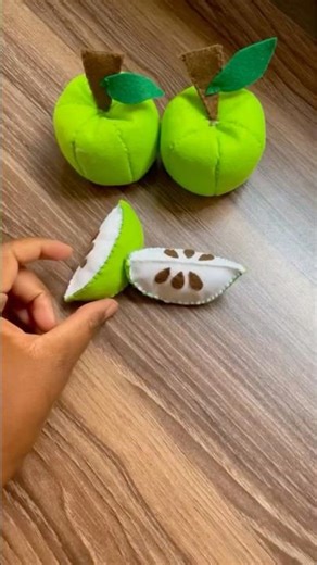 Sew Adorable Felt Apple Slices 🍎 | Beginner-Friendly Tutorial #short