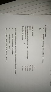 QUESTION 40a. State the meaning of liquidity. (1 Mark)b.C... | Filo