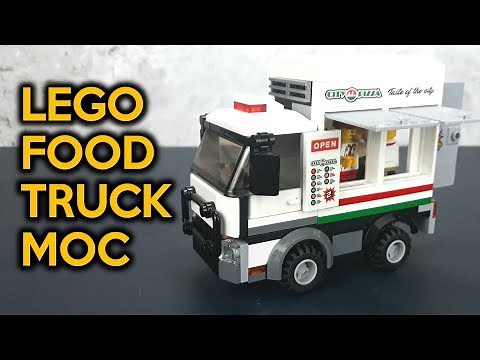 Building a Pizza Food Truck MOC for a Custom LEGO City
