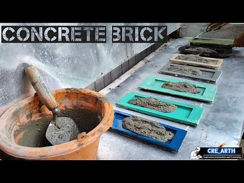 Casting cement bricks using fiberglass mold | Concrete Brick